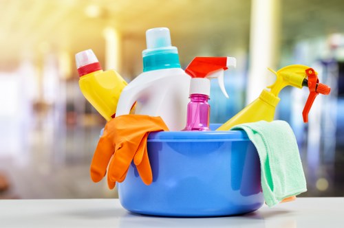 Communal hallway cleaning in an Ealing residential block