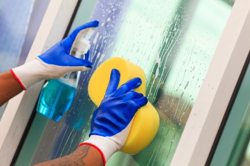 Deep cleaning a kitchen in an Ealing home with detailed attention to surfaces and appliances