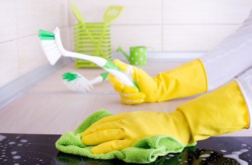 Local cleaning team preparing a property for handover in Ealing
