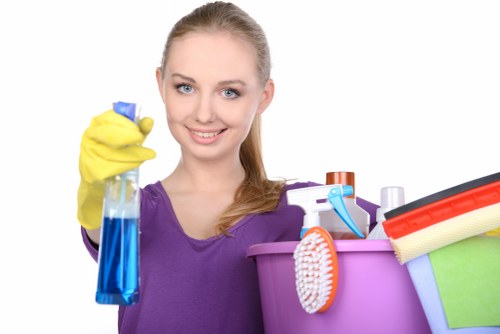 Local cleaning team working in an Ealing rental property